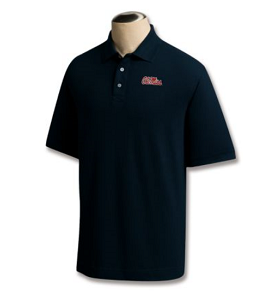 Ole Miss Rebels Men's Ace Polo - Navy Blue
